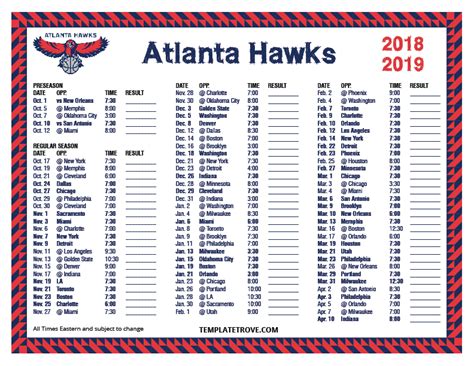 atlanta hawks home schedule